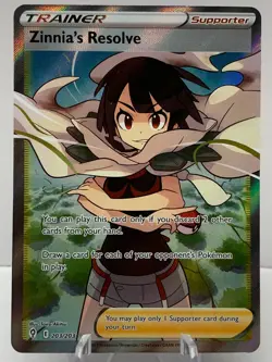 Pokemon Zinnia's Resolve 203/203 Evolving Skies Sword & Shield FULL ART TRAINER - Image 2