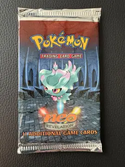 NEW Sealed 2001 Pokemon Neo Revelation Unlimited Booster Pack - Misdreavus Art - Image 1