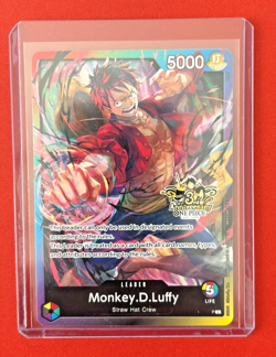 One Piece TCG - Monkey D. Luffy Leader - P - 3rd Anniversary Stamped Promo - Image 1