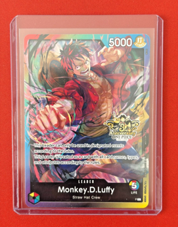 One Piece TCG - Monkey D. Luffy Leader - P - 3rd Anniversary Stamped Promo - Image 2