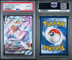 2021 POKEMON SWORD & SHIELD FUSION STRIKE #114 FULL ART MEW VMAX PSA 10 🔥 - Image 3