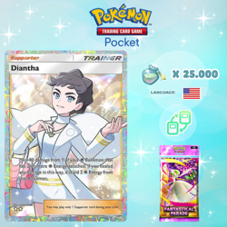 Pokemon TCG Pocket - Diantha Full Art Card (English) - Image 1