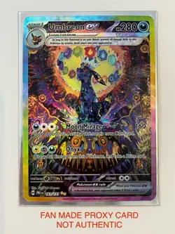 Umbreon Ex 161/131 Special SIR Prismatic Evolutions CUSTOM Fan Art 9 Card Set - Image 2
