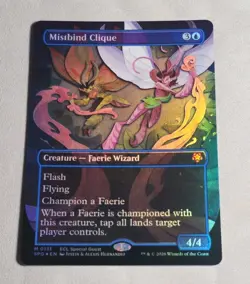 Magic:The Gathering - Lorwyn Eclipsed SPG - Mistbind Clique Borderless Foil NM - Image 1