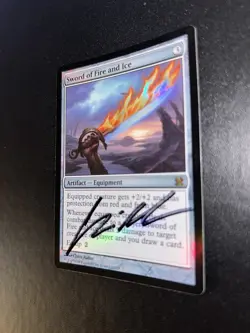 FOIL Sword of Fire and Ice | MtG Magic Modern Masters |English |Near Mint Signed - Image 2
