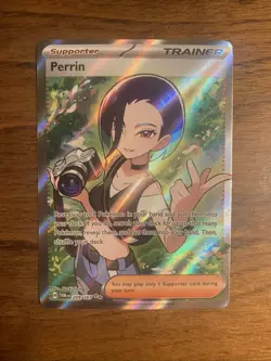 Pokemon TCG Trainer Perrin Holo Rare Twilight Masquerade 209/167 - Image 1