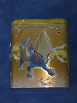 2022 POKEMON TCG Stacking Tin Electric Type!!!! 3 Booster Packs!!! - Image 1