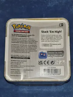 2022 POKEMON TCG Stacking Tin Electric Type!!!! 3 Booster Packs!!! - Image 3