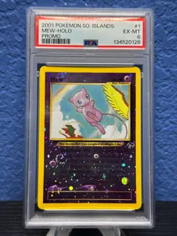 Pokemon 2001 Mew Holo Southern Islands Promo 1/18 PSA 6 DOUBLE SWIRL 🌀 - Image 1