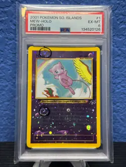 Pokemon 2001 Mew Holo Southern Islands Promo 1/18 PSA 6 DOUBLE SWIRL 🌀 - Image 3