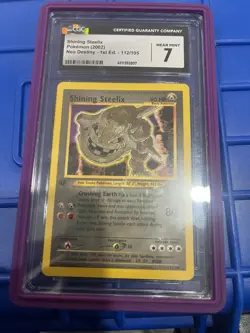 Pokemon Shining Steelix Neo Destiny 1st Edition Holo Secret Rare #112 Cgc 7 - Image 1