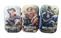 One Piece Tin Pack Set Vol 2 Set of 3 | TS-02 OP-13 | Factory Sealed | Bandai - Image 1
