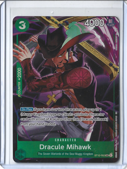 Dracule Mihawk ST12-003 SR ONE PIECE Tcg NM Green OP-PR Illustration Box Vol.4 - Image 1