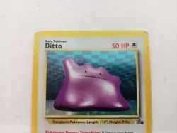 Pokemon Ditto Holo Rare Fossil Trading Card 3/62 Vintage TCG Unlimited #Live - Image 2