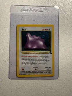 Pokemon TCG Ditto Card 3/62 Fossil Set Holofoil Holo Rare Vintage 1999 WOTC - Image 1