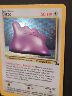 Pokemon TCG Ditto Fossil, Holo Unlimited Rare Card 3/62 1999 Wotc Vintage - Image 5
