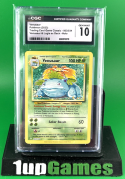 Venusaur 003/034 Trading Card Game Classic Holo CGC 10 Gem Mint! - Image 1