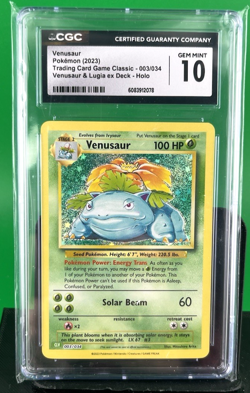 Venusaur 003/034 Trading Card Game Classic Holo CGC 10 Gem Mint! - Image 2