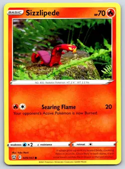 Sizzlipede - Battle Styles 029/163 Yuka Morii Pokemon Card NM - Image 1
