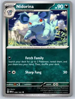 Nidorina - Scarlet Violet 151 030/165 Pokemon Card NM - Image 1