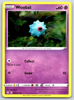 Woobat - Evolving Skies 068/203 Yuka Morii Pokemon Card NM - Image 1