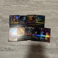 Lot of Riftbound cards 9 Foils And Commons - Image 1