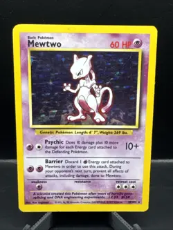 Pokemon TCG Mewtwo Base Set 10/102 Holo 1999-2000 Wizards Base Set Copyright... - Image 1