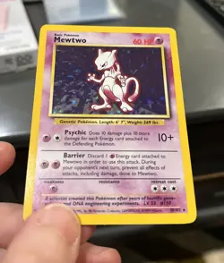Pokemon TCG Mewtwo Base Set 10/102 Holo 1999-2000 Wizards Base Set Copyright... - Image 2