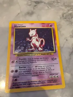 Pokemon TCG Mewtwo Base Set 10/102 Holo 1999-2000 Wizards Base Set Copyright... - Image 1