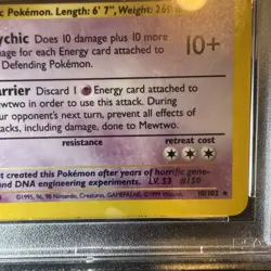 Pokemon TCG Mewtwo Base Set 10/102 Holo 1999-2000 Wizards Base Set Copyright... - Image 3