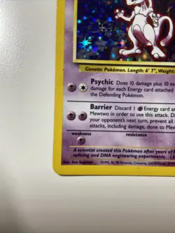 Pokemon TCG Mewtwo Base Set 10/102 Holo 1999-2000 Wizards Base Set Copyright... - Image 4