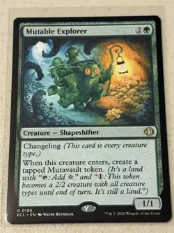 mtg Mutable Explorer, shapeshifter, Lorwyn Eclipsed, unplayed - Image 1