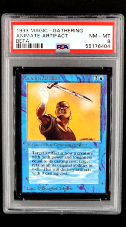 1993 MtG Magic the Gathering Limited Beta Animate Artifact PSA 8 Only 16 Higher - Image 1
