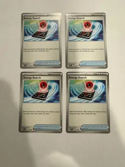 4x Energy Search 172/198 Scarlet & Violet Base Pokemon TCG - Trainer Playset - Image 1