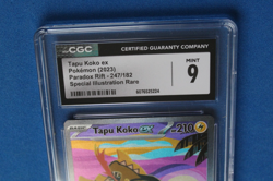 2023 POKEMON PARADOX RIFT SPECIAL ILLUSTRATION RARE TAPU KOKO EX CGC 9 - Image 2