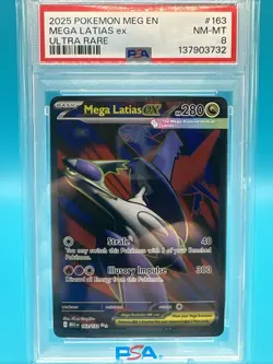 2025 POKEMON MEG EN-MEGA EVOLUTION ULTRA RARE #163 MEGA LATIAS EX PSA 8 - Image 1