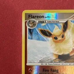 Flareon LV.43 Reverse HOLO Majestic Dawn Pokemon TCG 19/100 LP Raw Ungraded - Image 2