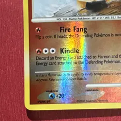 Flareon LV.43 Reverse HOLO Majestic Dawn Pokemon TCG 19/100 LP Raw Ungraded - Image 5