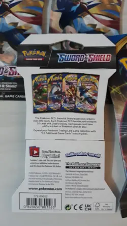 Pokemon TCG Sword And Shield Base Set Booster Pack Lot Of 5 Factory Sealed - Image 2
