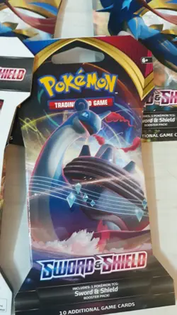 Pokemon TCG Sword And Shield Base Set Booster Pack Lot Of 5 Factory Sealed - Image 3