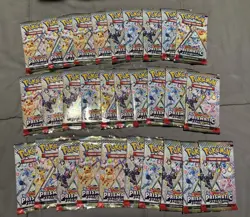 30x Pokemon Prismatic Evolutions Booster Pack Lot - 30 Factory Sealed Packs - Image 1