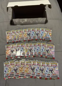 30x Pokemon Prismatic Evolutions Booster Pack Lot - 30 Factory Sealed Packs - Image 2
