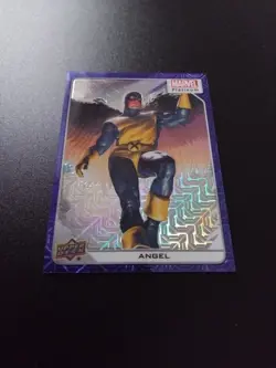 2023 Upper Deck Marvel Platinum ANGEL #14 Blue Traxx Parallel /499 - Image 1