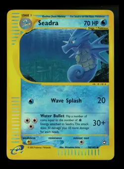 #2 Seadra 58/147 Aquapolis 2002 Reverse Holo E-Series Vintage Pokemon Card TCG - Image 1