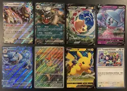 JUMBO Pokemon Cards Lot of 8 - Morpeko, Pikachu, Victini, Hatterene LP/NM - Image 1