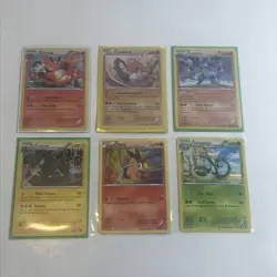 Vintage Pokemon Lot Of 6 Holo Rare Cards B&W LEGENDARY TREASURES LP-MP - Image 1