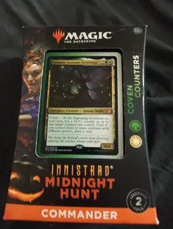 MTG Coven Counters Commander Deck - Innistrad Midnight Hunt Green-White - Rea... - Image 1
