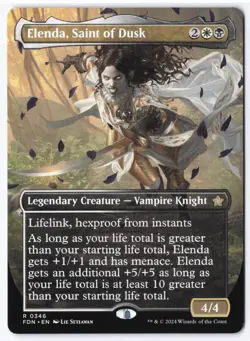 Elenda, Saint of Dusk (Borderless) R Foundations 346 LP - Image 1