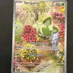 Pokemon Sprigatito 196/193 Paldea Evolved Illustration Rare Full Art Holo - Image 1
