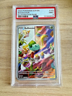 BULBASAUR 143 2024 PSA 9 POKEMON STELLAR CROWN ILLUSTRATION RARE ENGLISH GRADED - Image 1